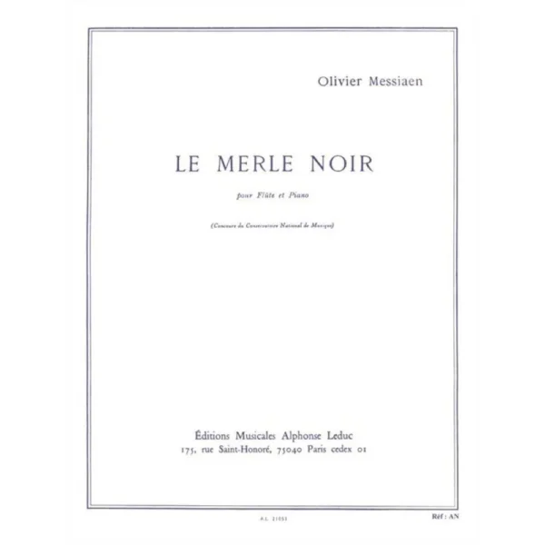 Le Merle Noir para Flauta de Messiaen