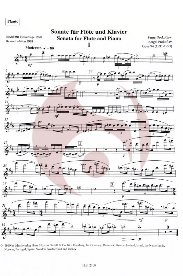 Sonata para Flauta op 94 de Prokofiev