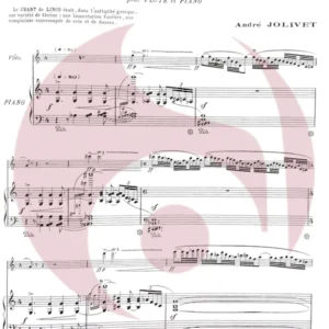 Chant de Linos para Flauta de Jolivet