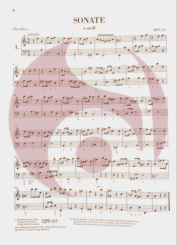 Sonatas urtext para Flauta II de Haendel