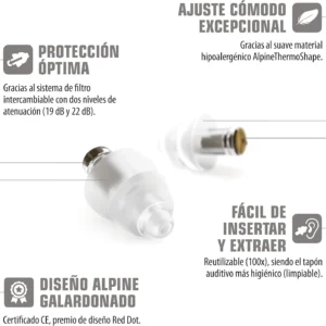 Tapones Musicsafe para los oídos