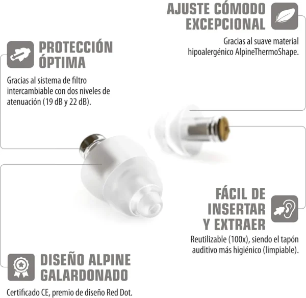 Tapones Musicsafe para los oídos