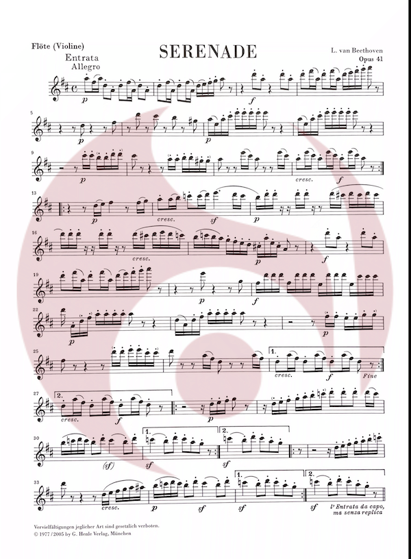Serenade Beethoven flauta