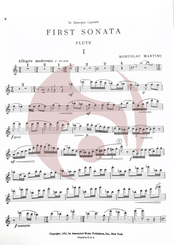 Sonata para Flauta de Martinu