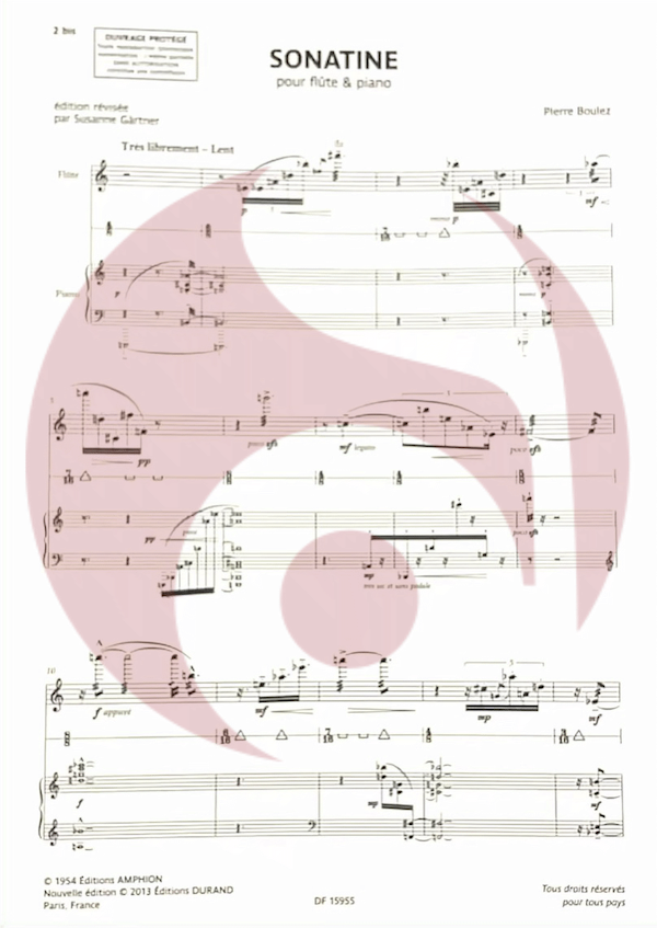 Sonatina para Flauta de Pierre Boulez