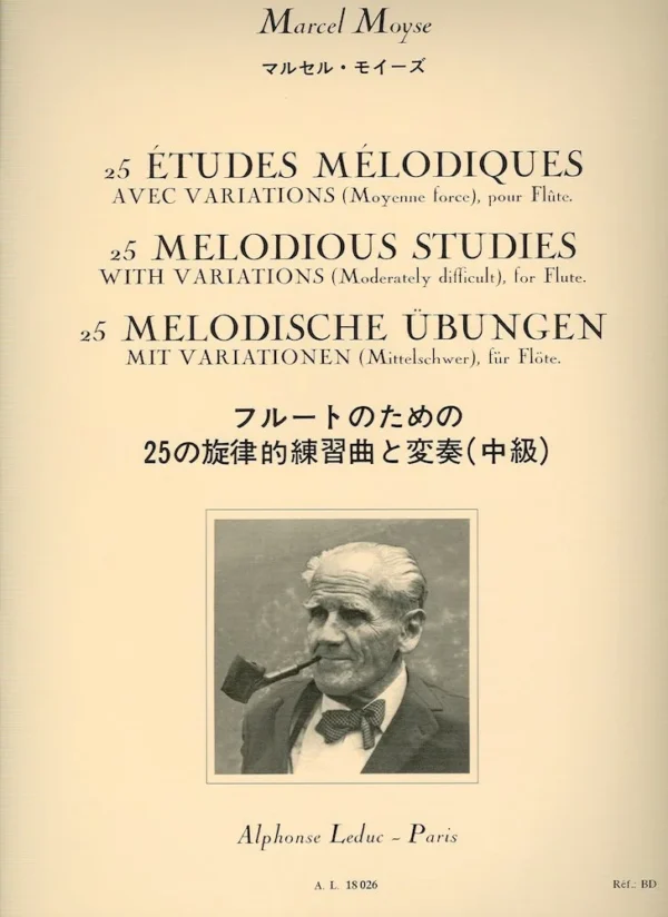 25 Estudios melódicos para Flauta de Marcel Moyse