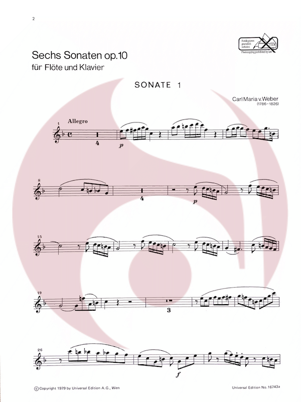 Sonatas weber flauta