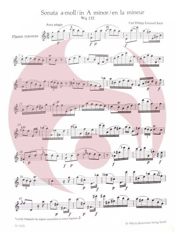 Sonata en La menor de C P E Bach