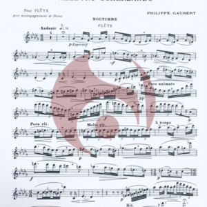 Nocturno Allegro Scherzando para flauta de Gaubert