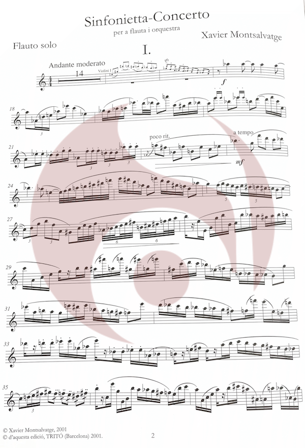 Concierto Montsalvatge flauta