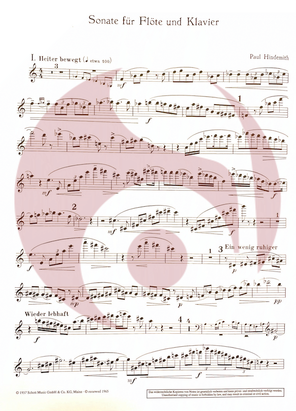 Hindemith sonata flauta