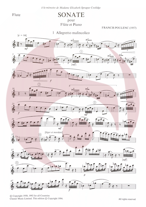 Sonata para Flauta de Poulenc