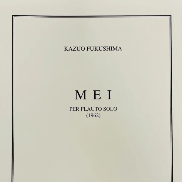 Mei para Flauta sola de Fukushima
