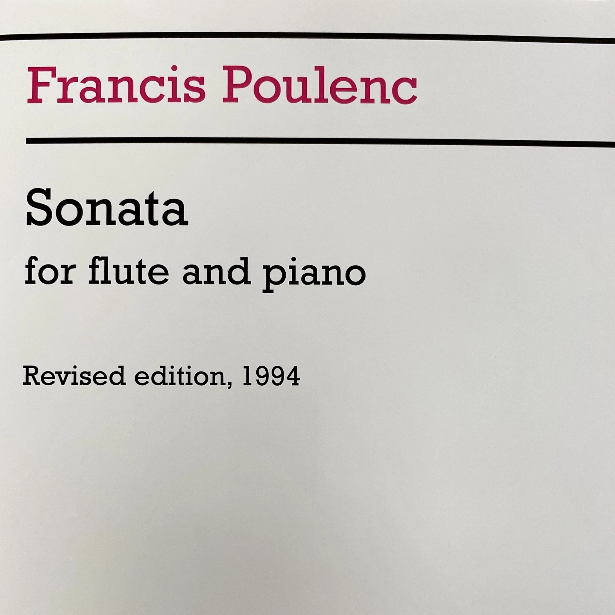 Sonata para Flauta de Poulenc