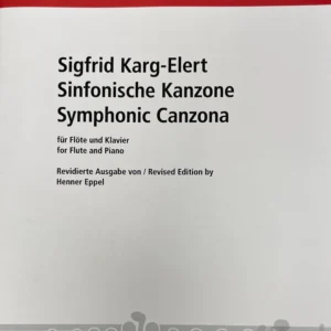 Sinfonische Kanzone para Flauta de Karg Elert