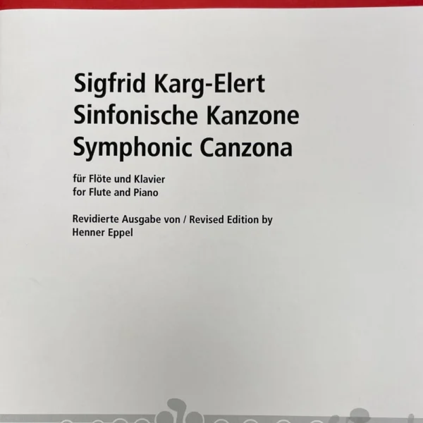 Sinfonische Kanzone para Flauta de Karg Elert