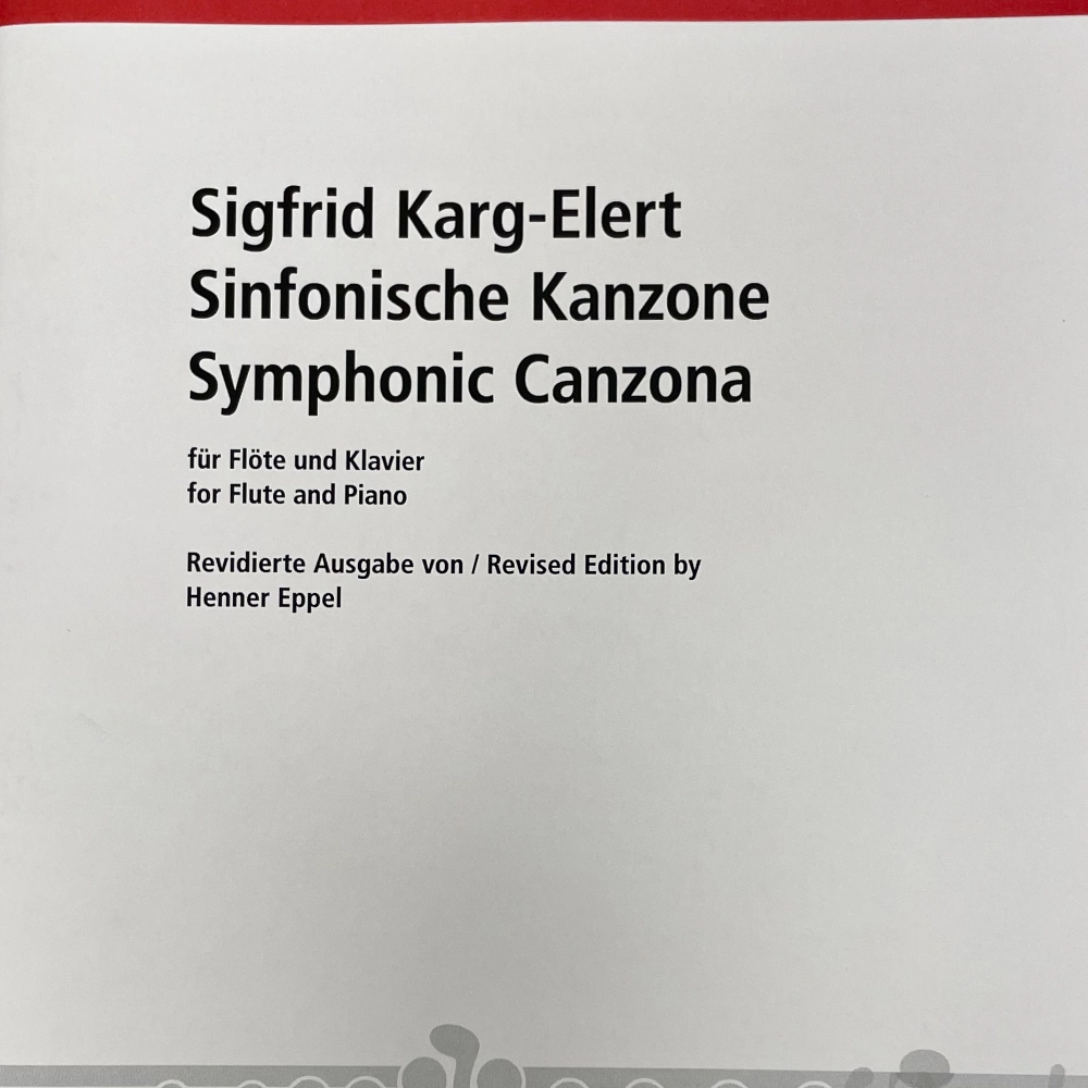 Sinfonische Kanzone para Flauta de Karg Elert