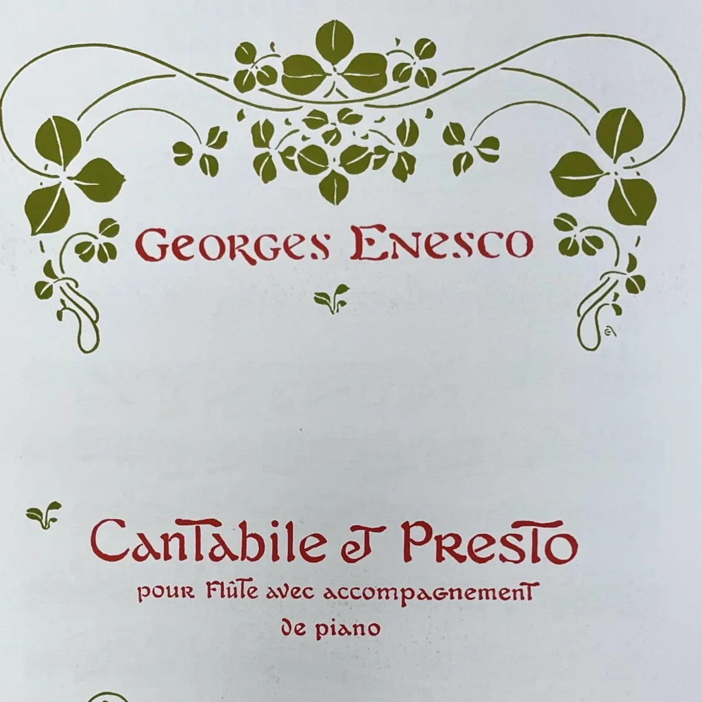 Cantabile et presto para Flauta de Enesco