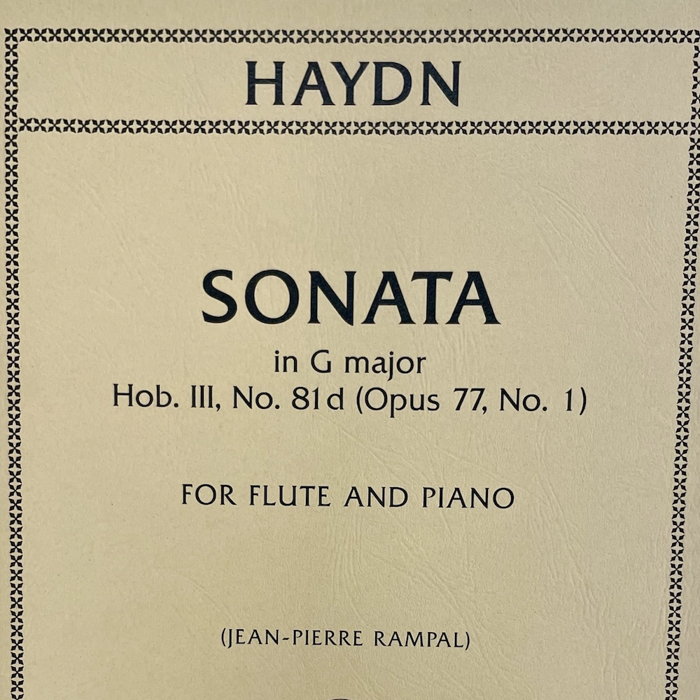 Sonata para Flauta en Sol Mayor hob III 81 de Haydn