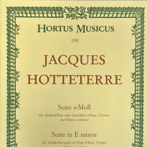 Suite para Flauta en Mi menor de Hotteterre