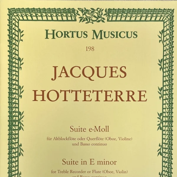 Suite para Flauta en Mi menor de Hotteterre