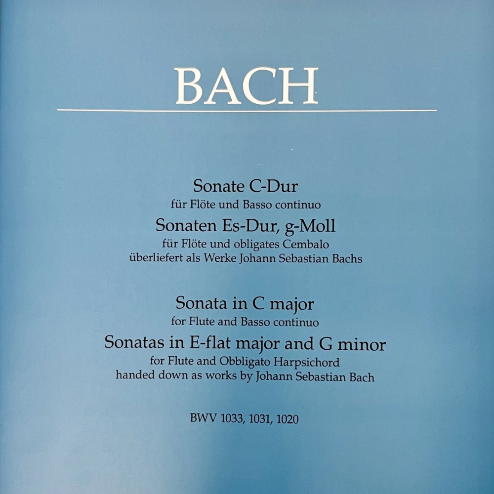 Sonatas para Flauta BWV 1033 1031 1020 de J S Bach