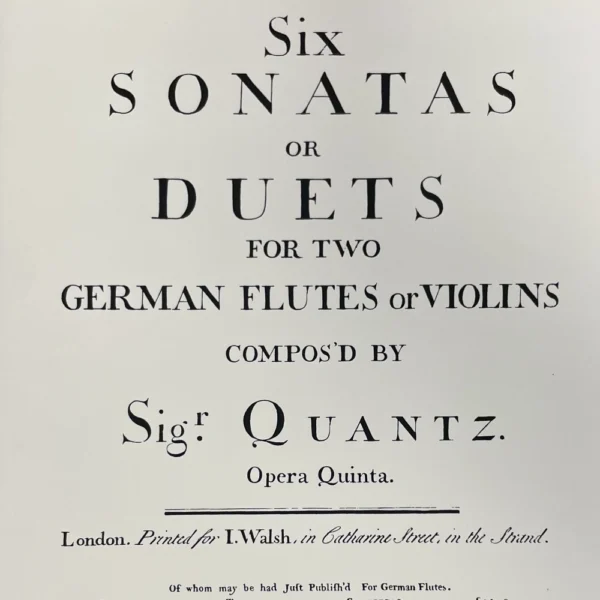6 Sonatas para 2 Flautas de Quantz