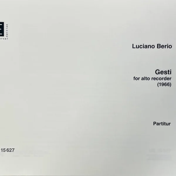 Gesti para Flauta Alto de Berio