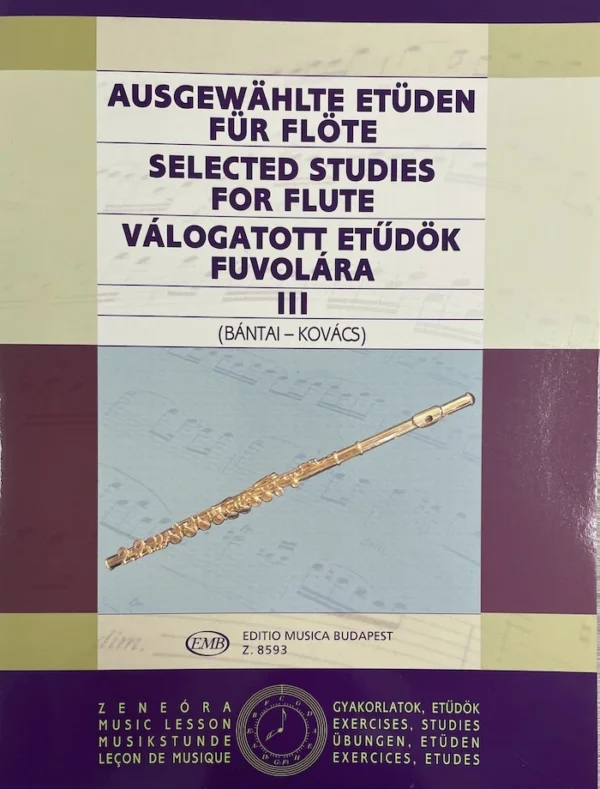 Estudios selectos para Flauta 3 de Bántai Kovacs