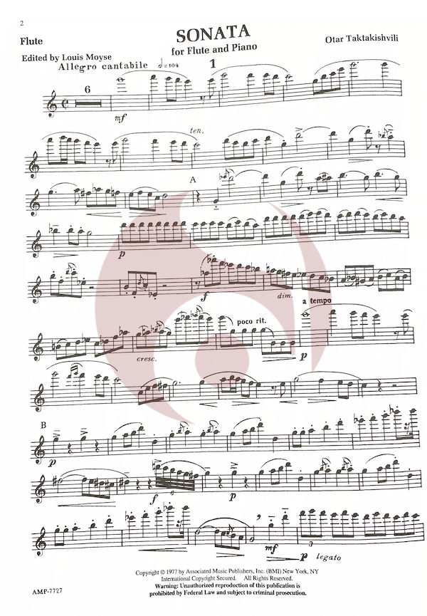 Sonata para Flauta de Taktakishvili