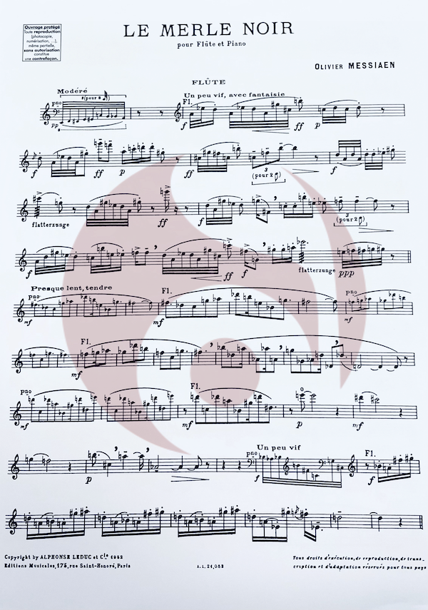 Le Merle Noir para Flauta de Messiaen