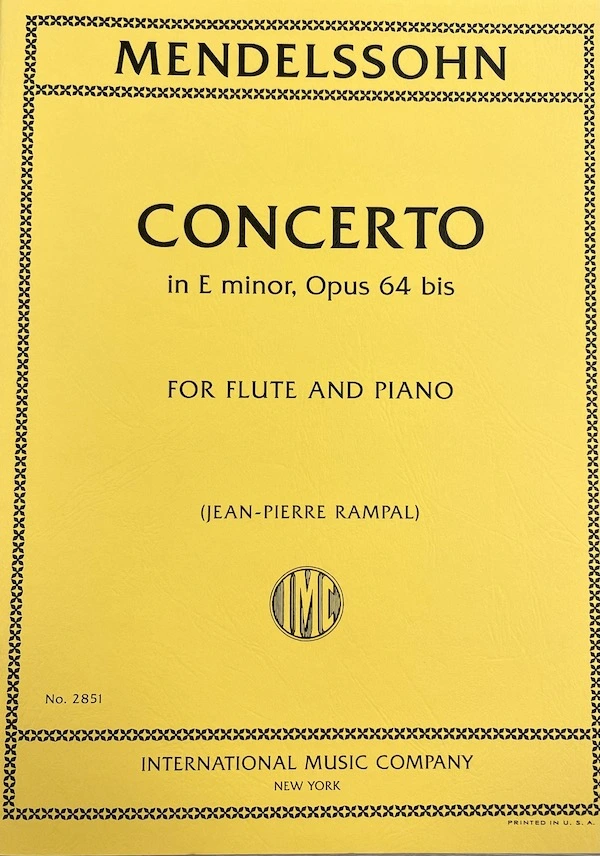 Concierto para Flauta en Mi menor op 64 bis de Mendelssohn