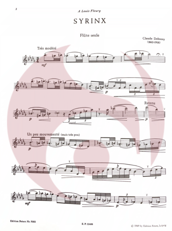 Syrinx para Flauta sola de Debussy
