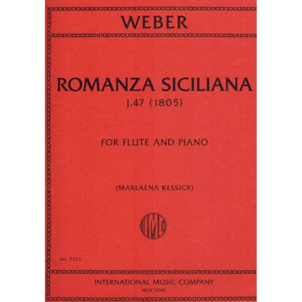 Romanza Siciliana para Flauta J 47 de Weber