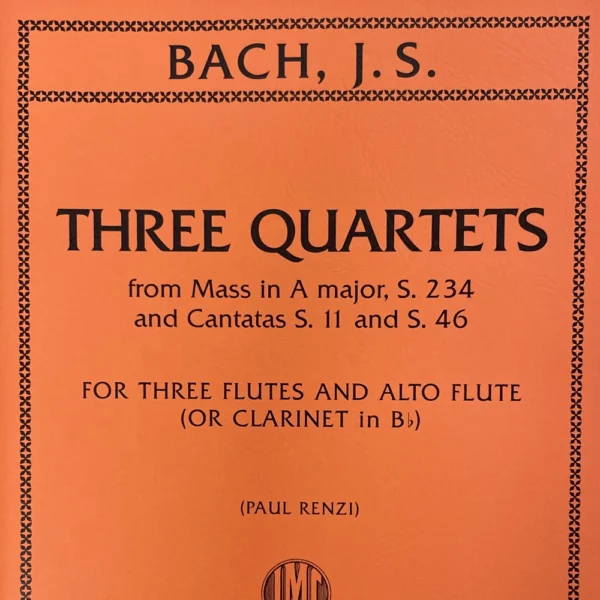 3 cuartetos para Flauta de Bach