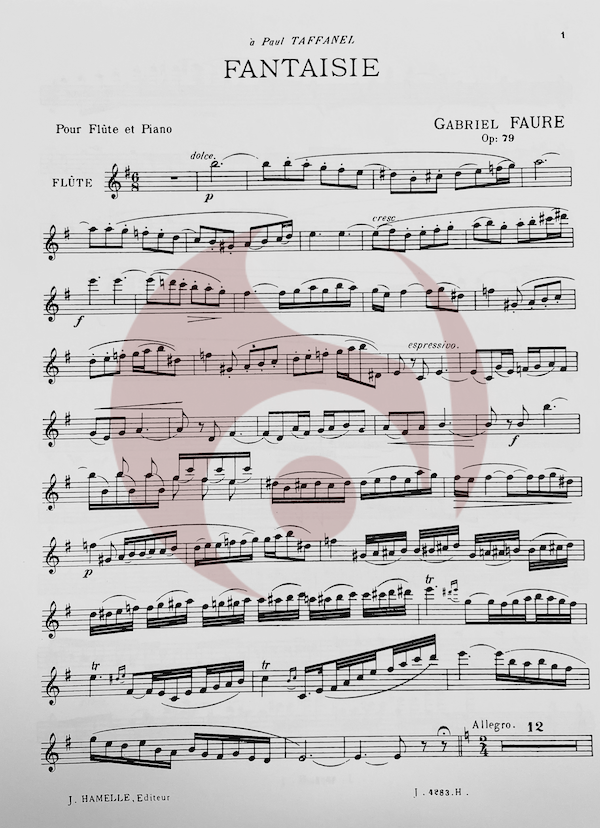 Fantasia flauta op 79 faure