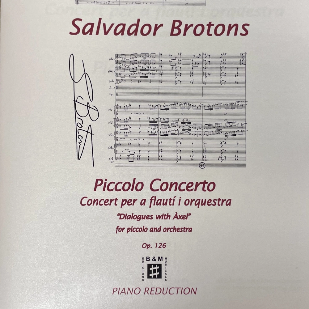 Concierto Dialogues with Axel op 126 de Salvador Brotons