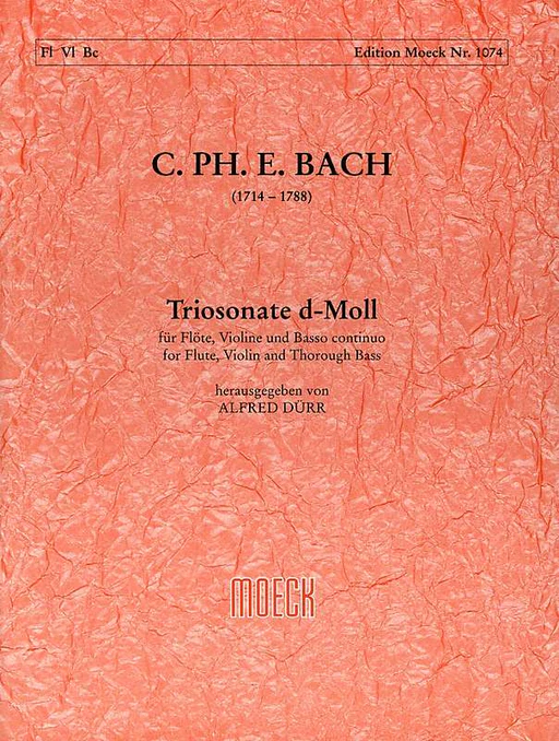 Trio sonata de C. P. E. Bach en Re menor