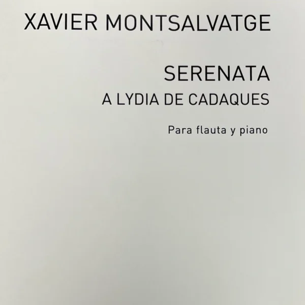 Serenata a Lydia de Cadaques de Montsalvatge