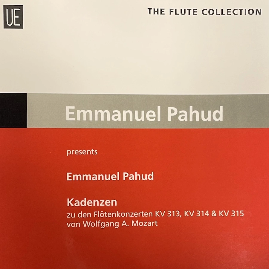 Cadencias de Emmanuel Pahud para los conciertos de Mozart