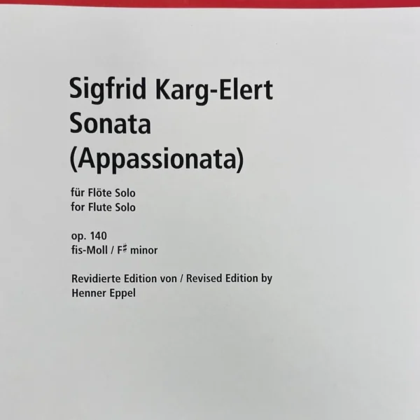 Sonata Appassionata de Karg Elert