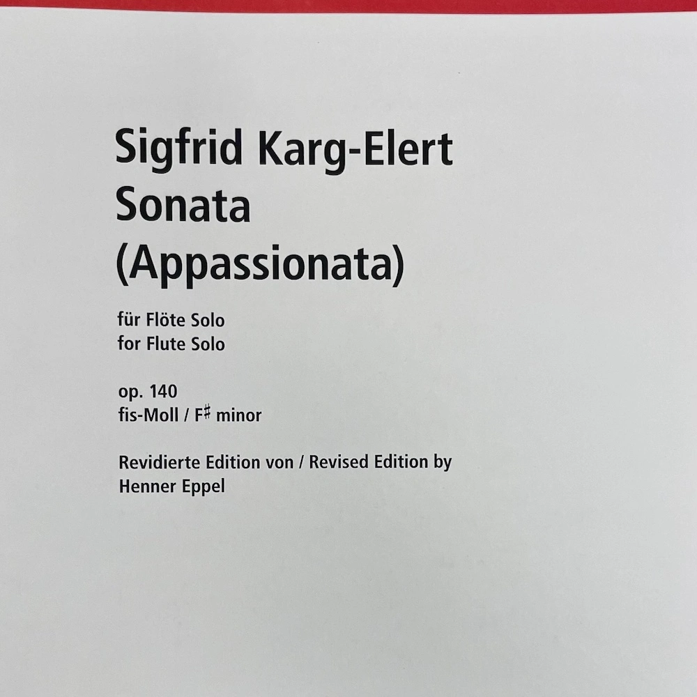 Sonata Appassionata de Karg Elert