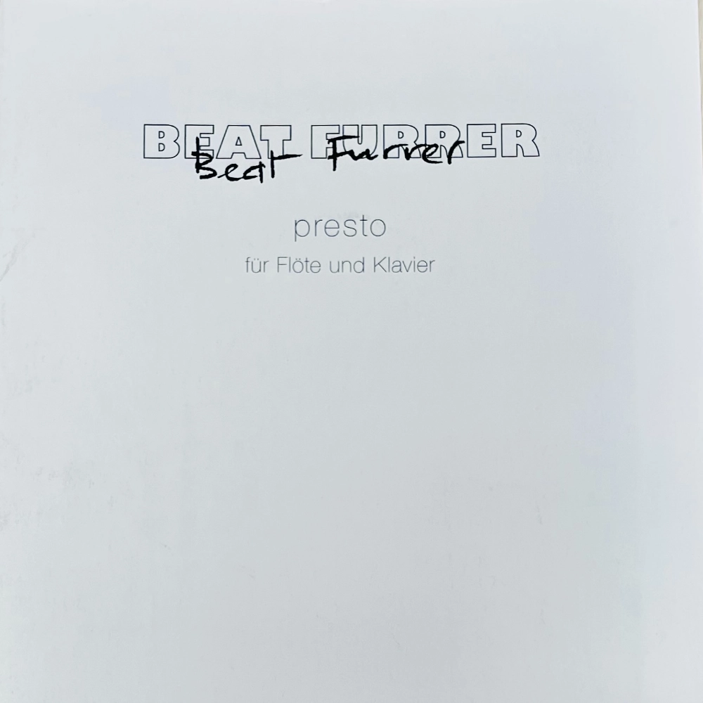 Presto para Flauta y piano de Beat Furrer